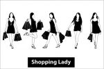 Silhouette Shopping Lady